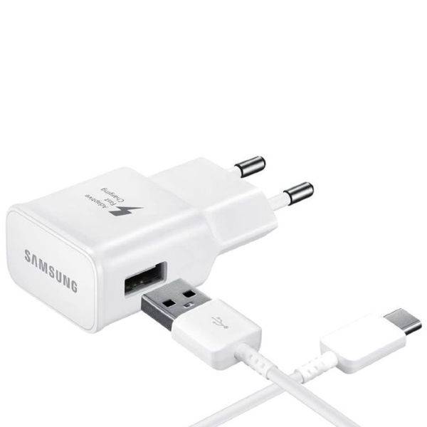 Original Samsung EP-TA20EW USB oplader / adapter 15W inkl. USB-C kabel - Hvid