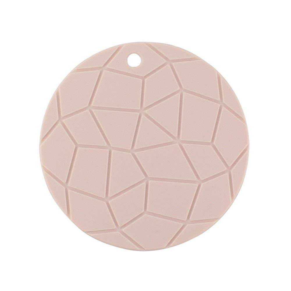 Non Slip Silikone Grydelapper / Bordskåner - ROUND - pink