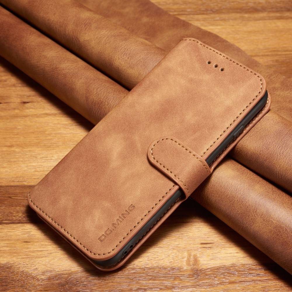 iPhone 8 Plus / 7 Plus - DG MING Retro læder cover / pung - Brun