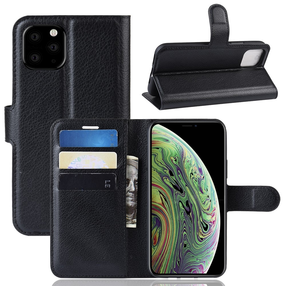 iPhone 11 Pro - Læder cover / pung - Sort