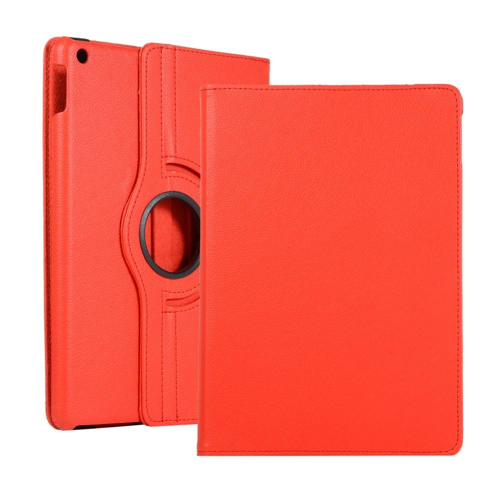 iPad 10.2 (2019/2020/2021) - Læder cover 360 grader roterbar - Rød