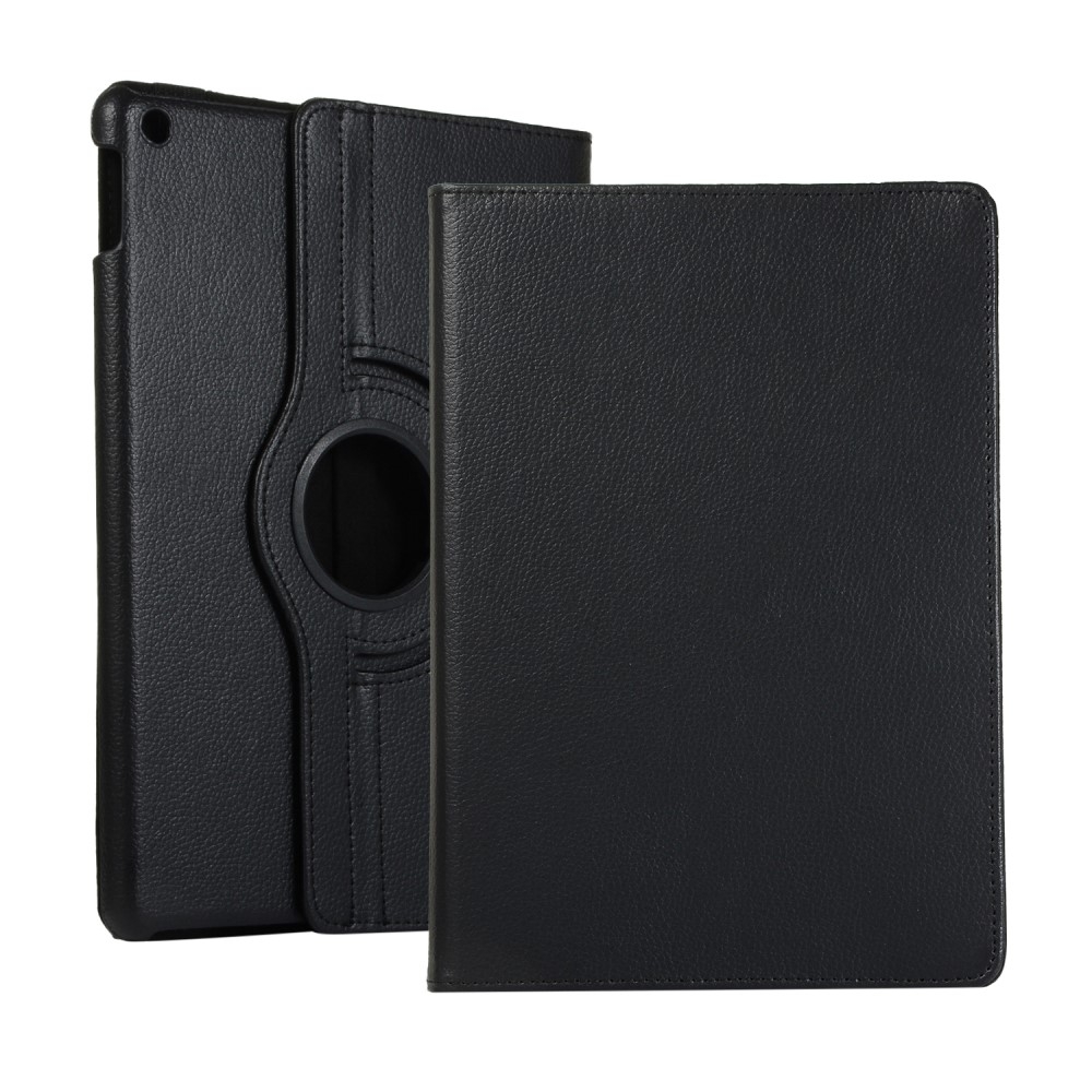 iPad 10.2 (2019/2020/2021) - Læder cover 360 grader roterbar - Sort