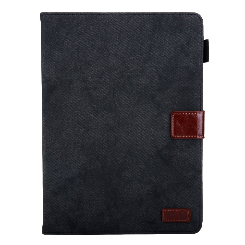 iPad 10.2 ( 2019/2020/2021 )- Læder cover med holder til Touch Pen - Sort