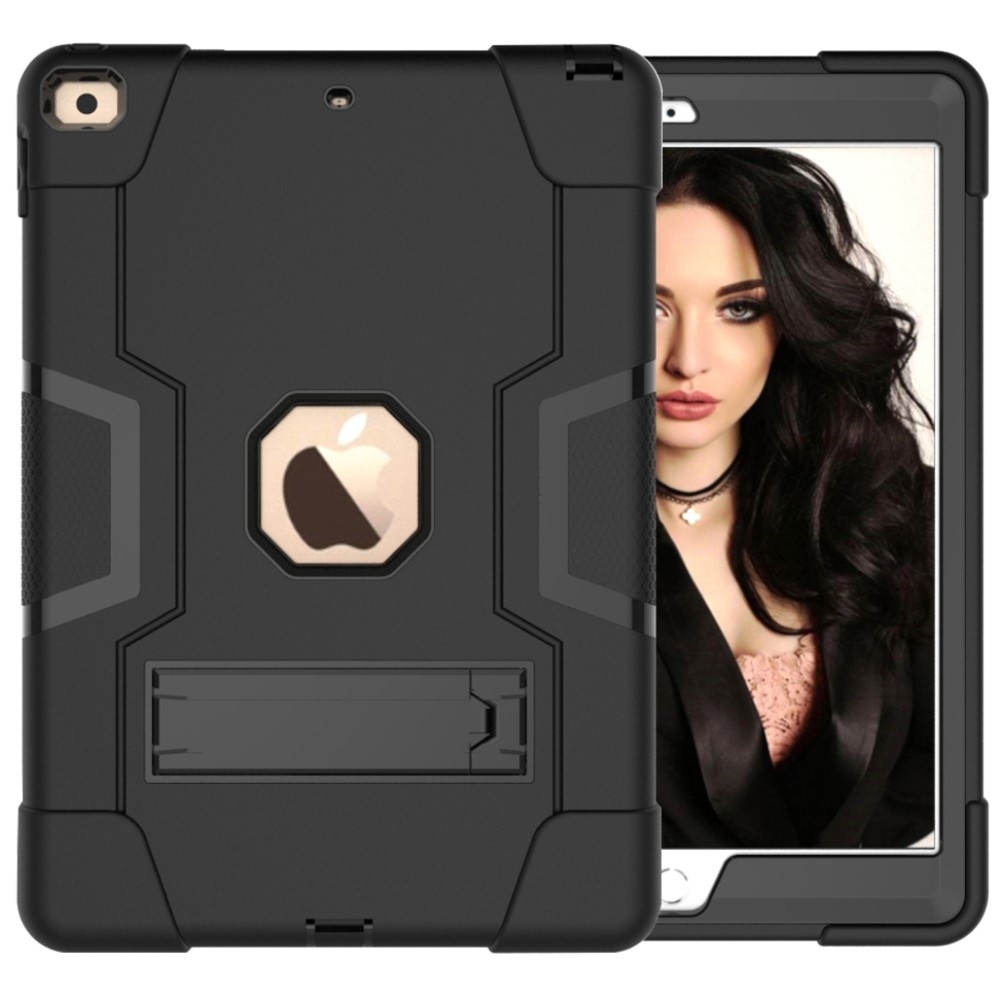 iPad 10.2 (2019/2020/2021) - Shockproof Hybridcover m/Kickstand - Sort