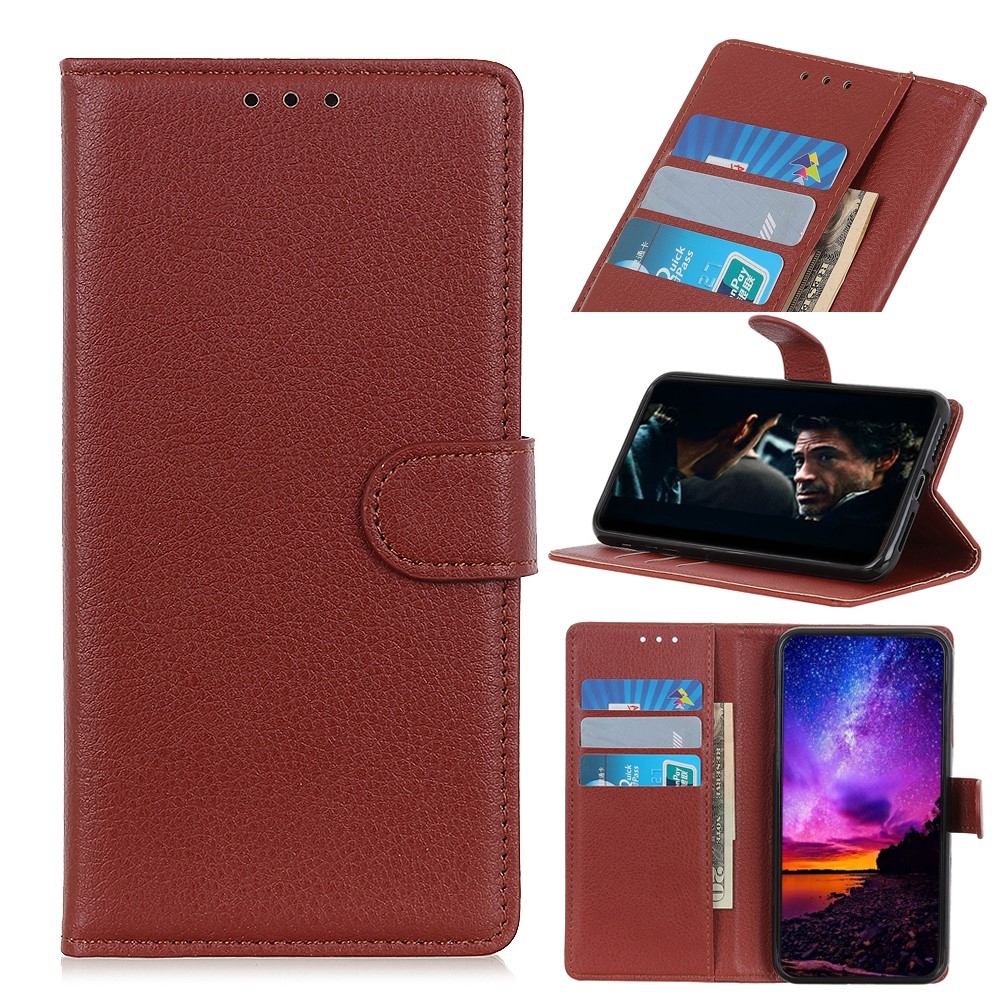 iPhone 12 Pro / iPhone 12 - Læder cover / pung - Brun