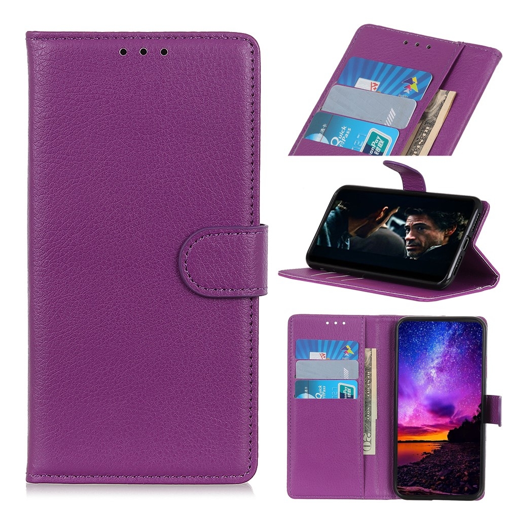 iPhone 12 Pro / iPhone 12 - Læder cover / pung - Lilla