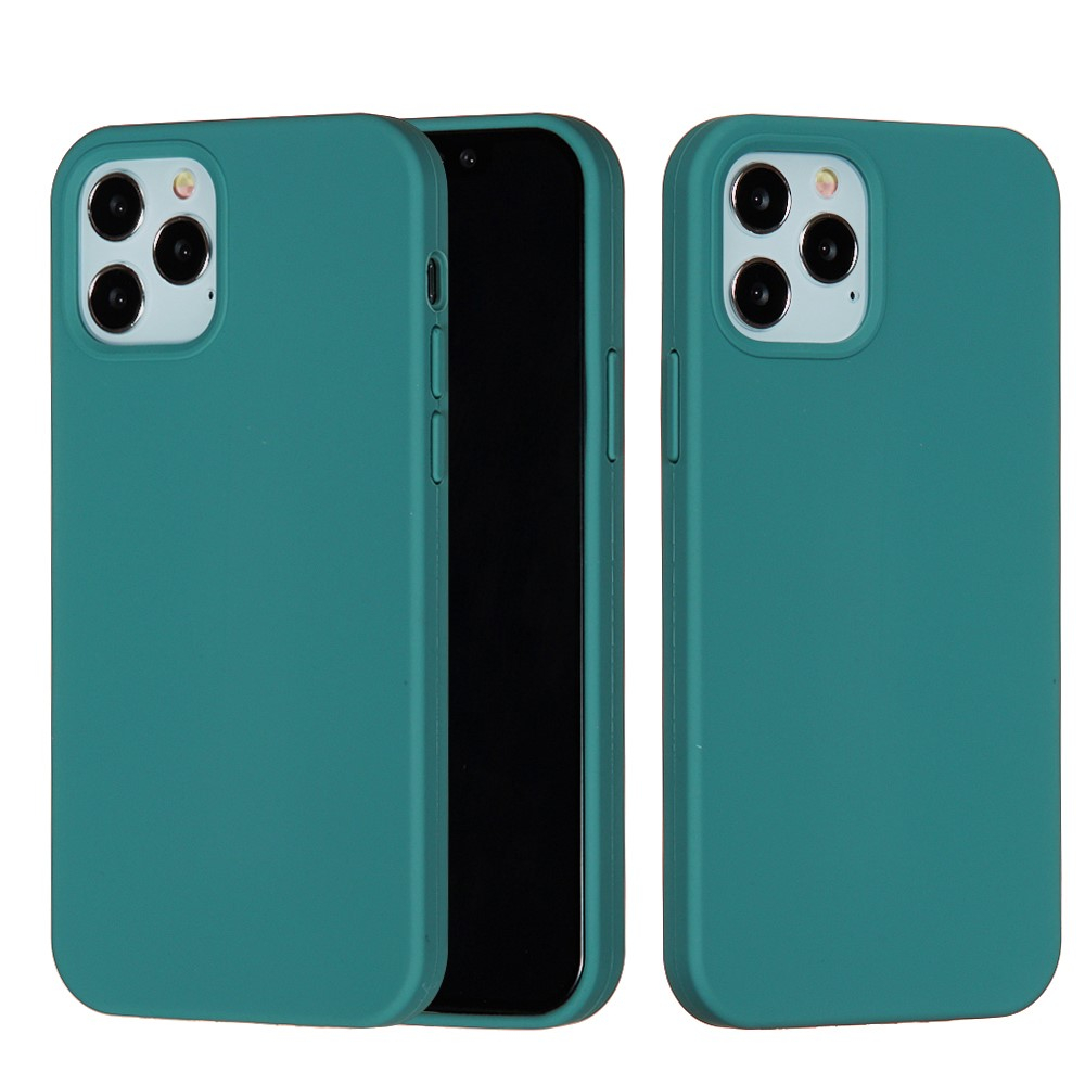 iPhone 12 / Pro - Azmaro Tyndt Silikone cover - Sort/grøn