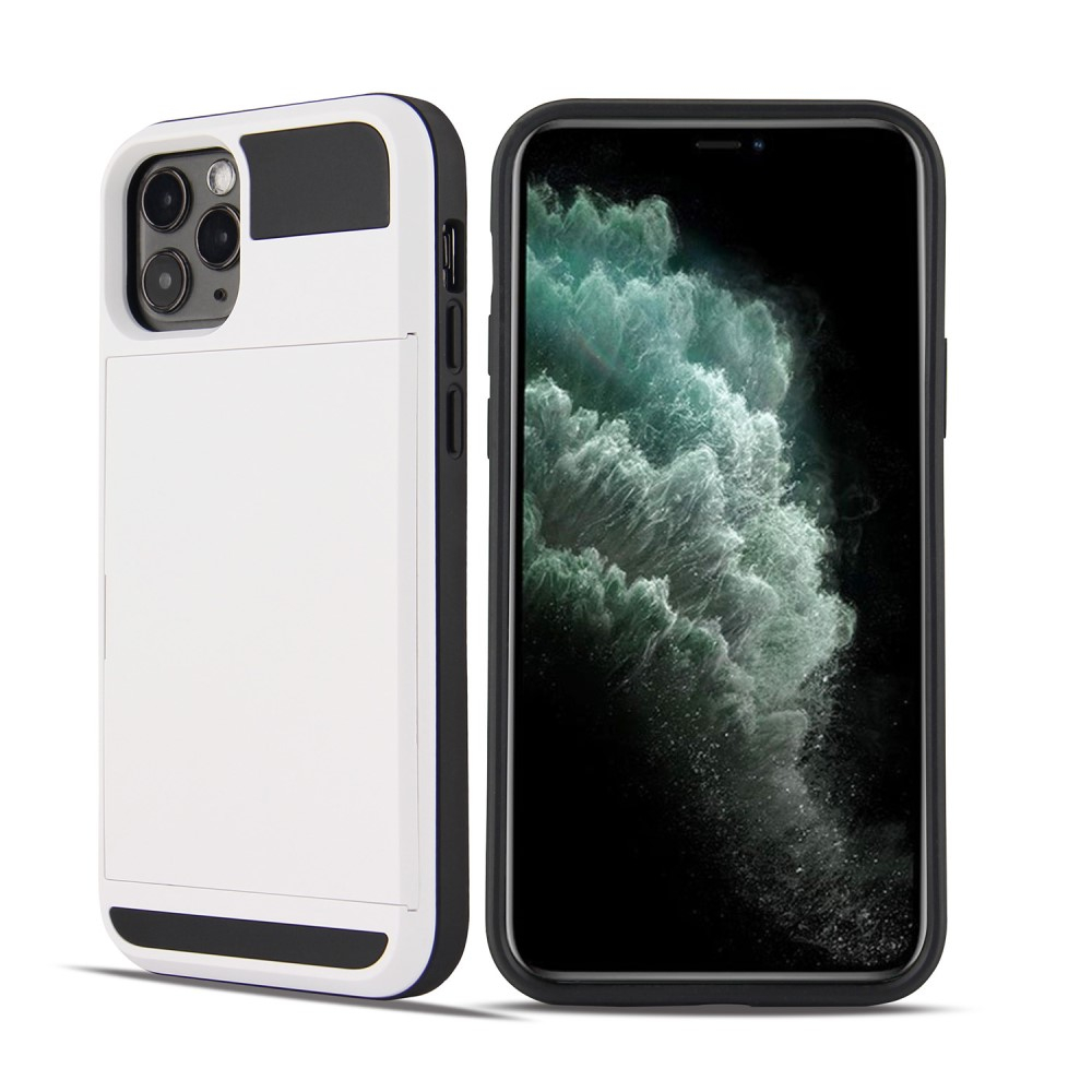 iPhone 12 Pro Max - Armor Hybrid cover med Kortholder - Hvid