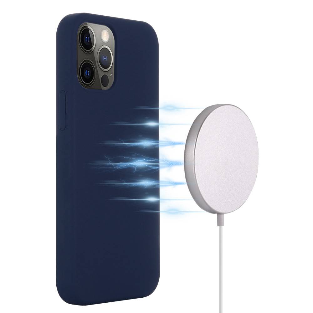 iPhone 12 Pro Max - Azmaro Silikone magsafe cover - Marineblå