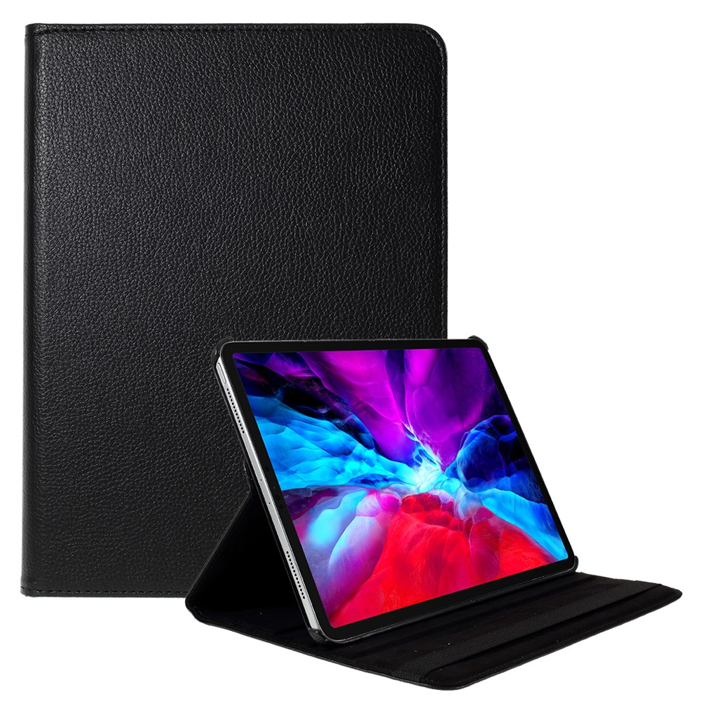 iPad Air 13 (20242025) / iPad Pro 12.9 (2022/2021/2020/2018) - Læder cover 360 grader roterbart - Sort