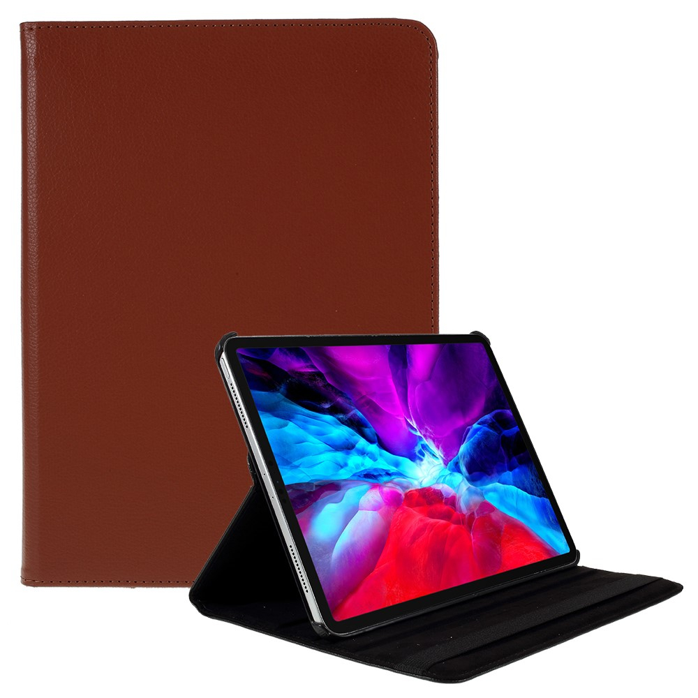 iPad Air 13 (2024/2025/2026) / iPad Pro 12.9 (2022/2021/2020/2018) - Læder cover 360 grader roterbart - Brun