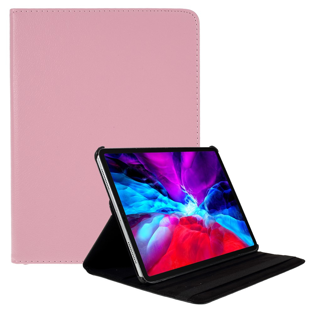 iPad Air 13 (2024/2025/2026) / iPad Pro 12.9 (2022/2021/2020/2018) - Læder cover 360 grader roterbart - Pink