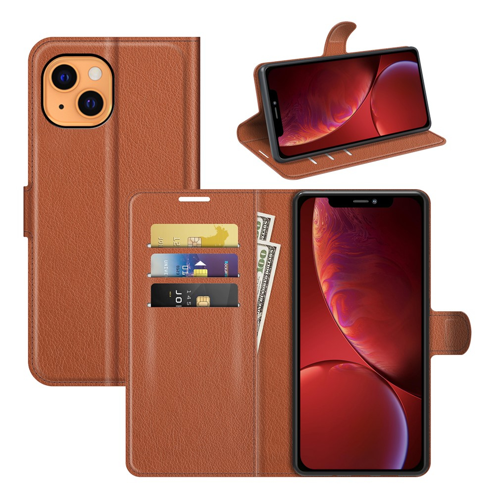 iPhone 12 / 12 Pro - Læder cover / pung - Brun