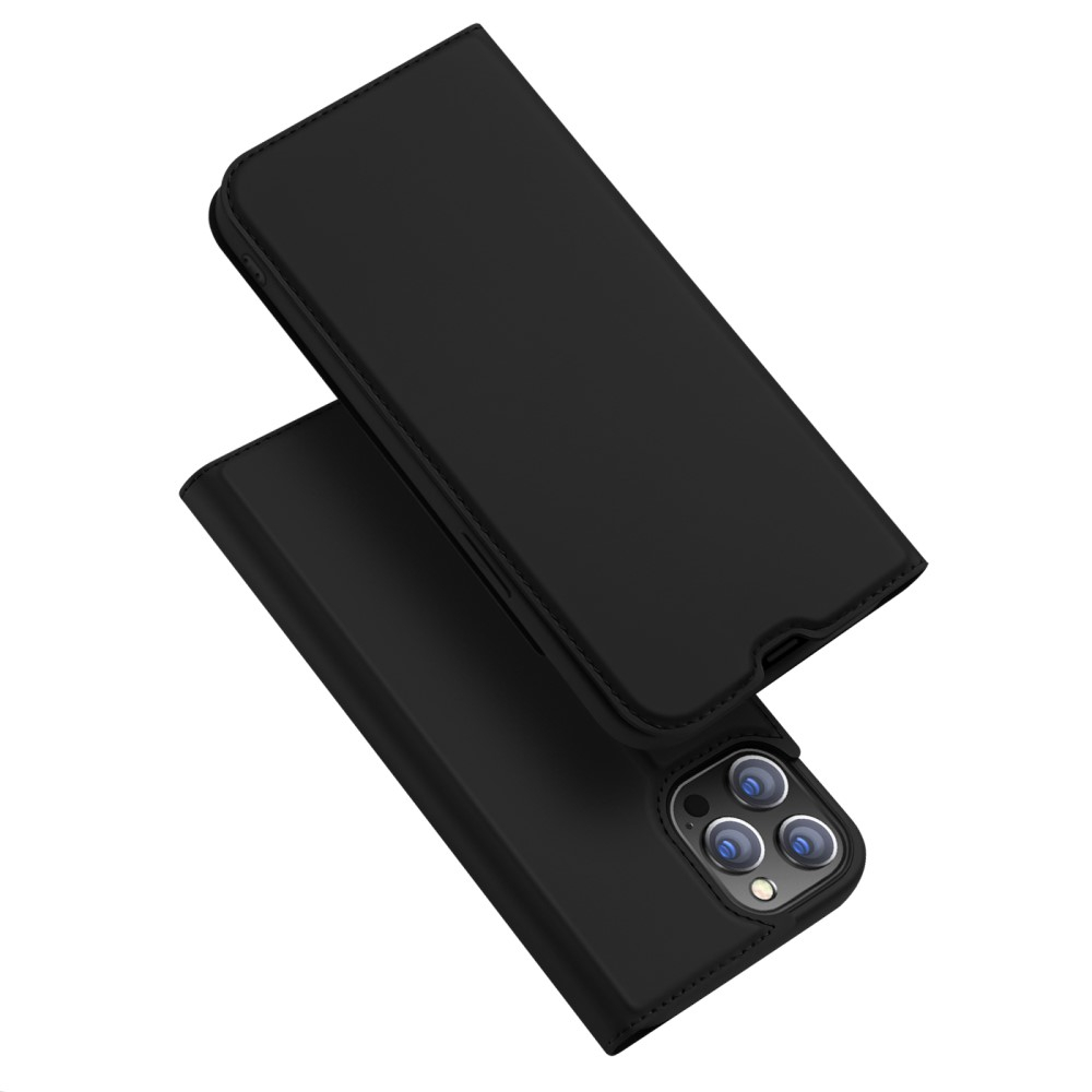 iPhone 13 Pro Max - DUX DUCIS skin pro læder cover - Sort