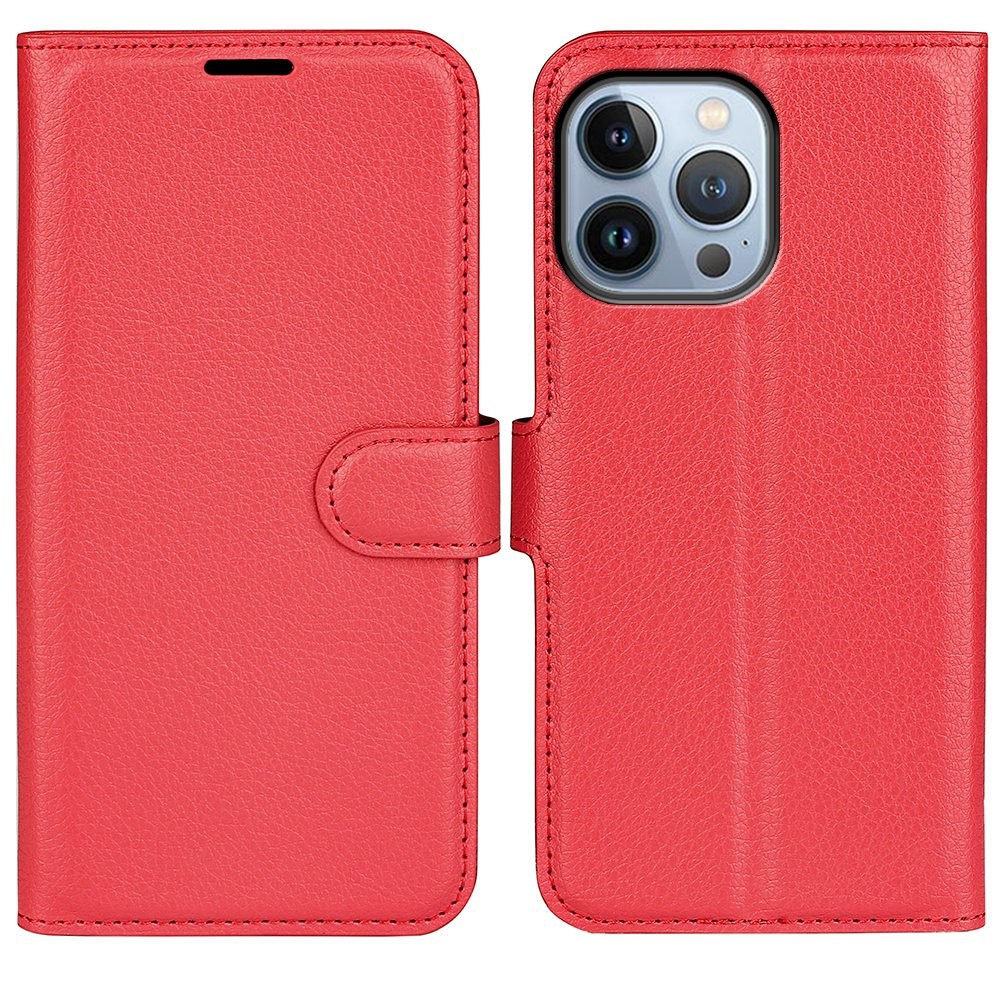 iPhone 14 Pro Max - Læder cover / pung - Rød