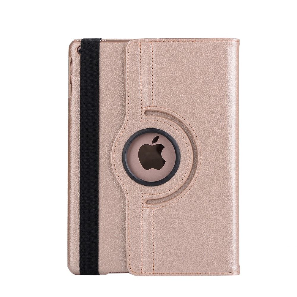 iPad 9.7 (2017 / 2018) - Pu læder cover m/stand Litchi skin - Guld