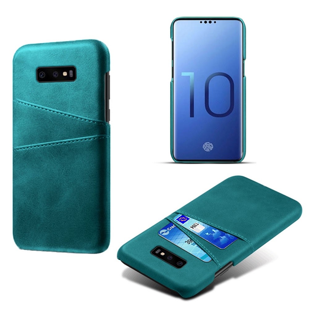 Samsung Galaxy S10E - Læder Hardcover m/kortslots - Lyseblå
