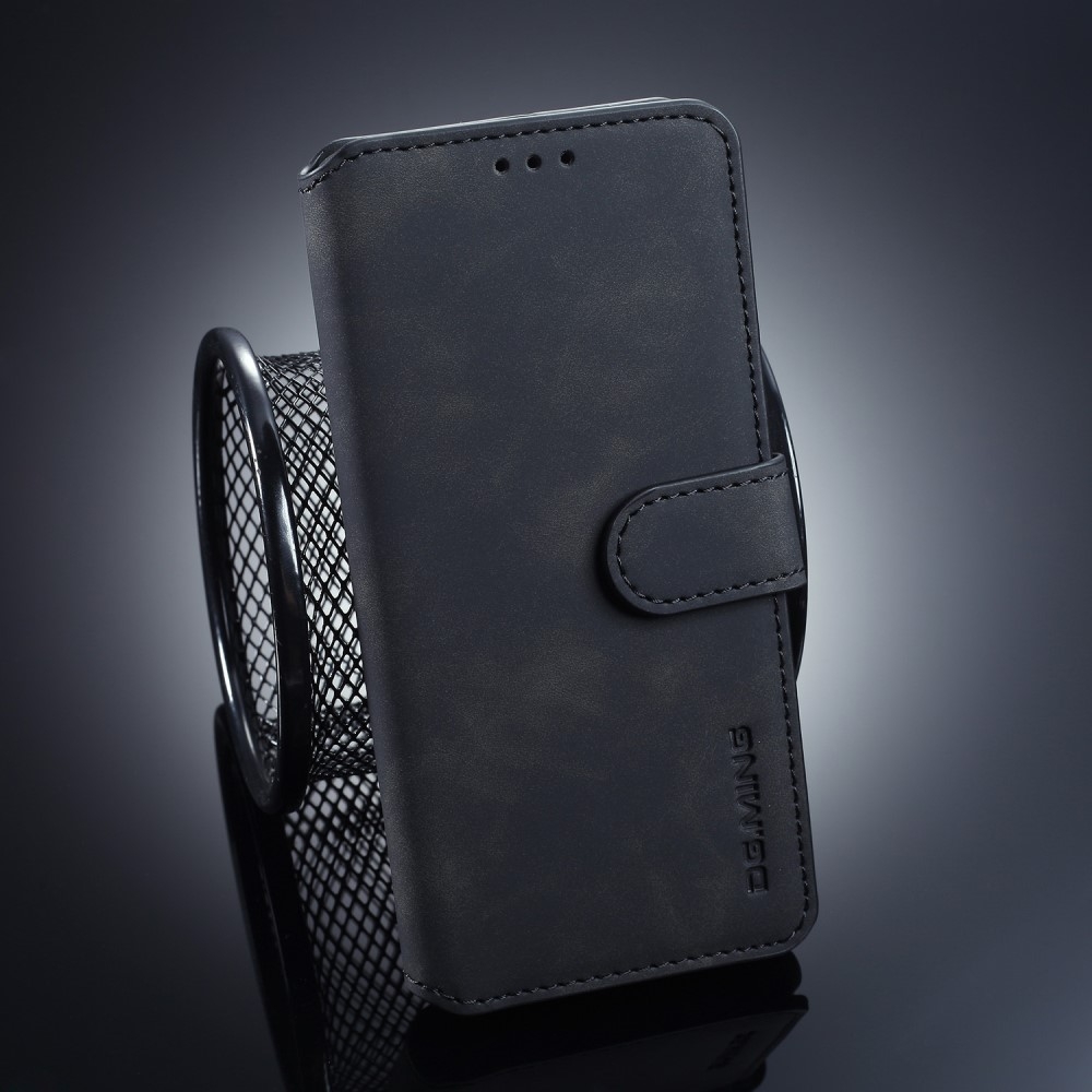 Samsung Galaxy S10 - DG MING Retro læder cover / pung - Sort