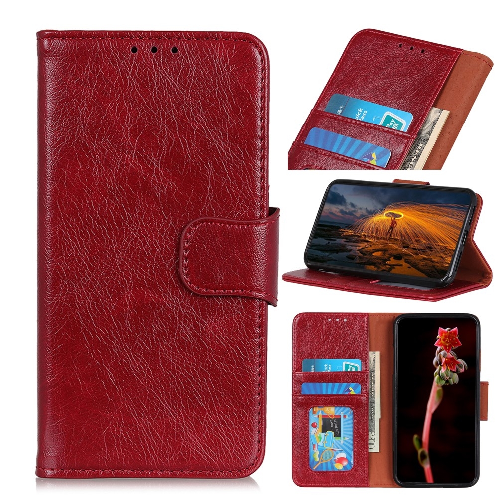 Samsung Galaxy S20 / S20 5G - Ægte læder cover / pung - Rød