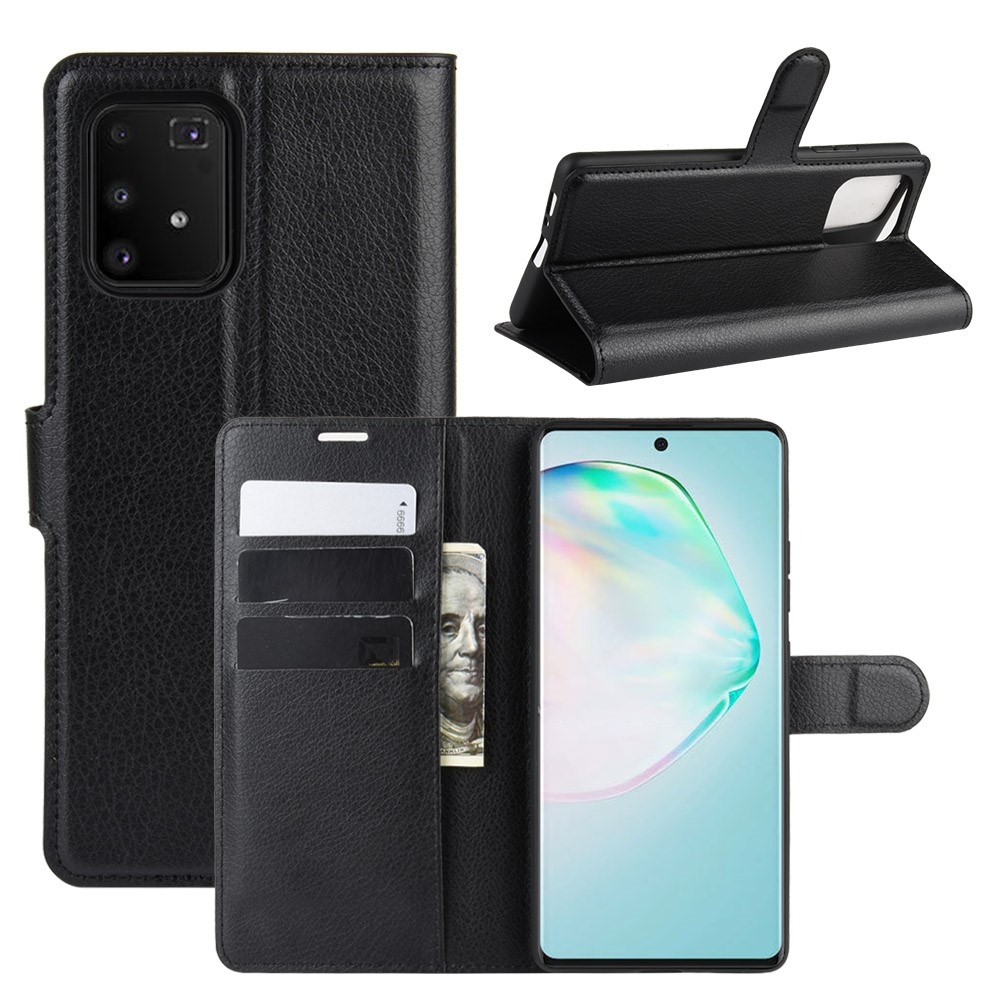 Samsung Galaxy S10 Lite - Læder cover / pung - Sort