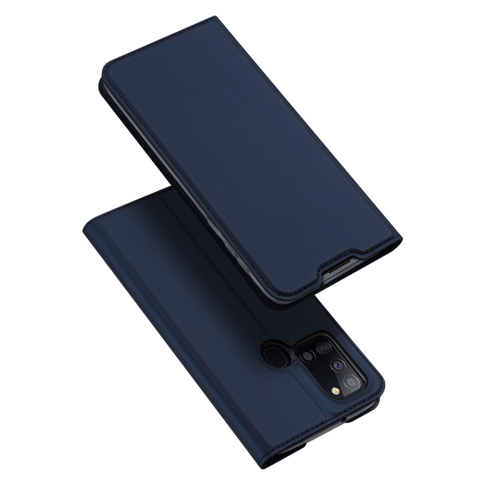 Samsung Galaxy A21s - DUX DUCIS Skin Pro læder cover - Blå