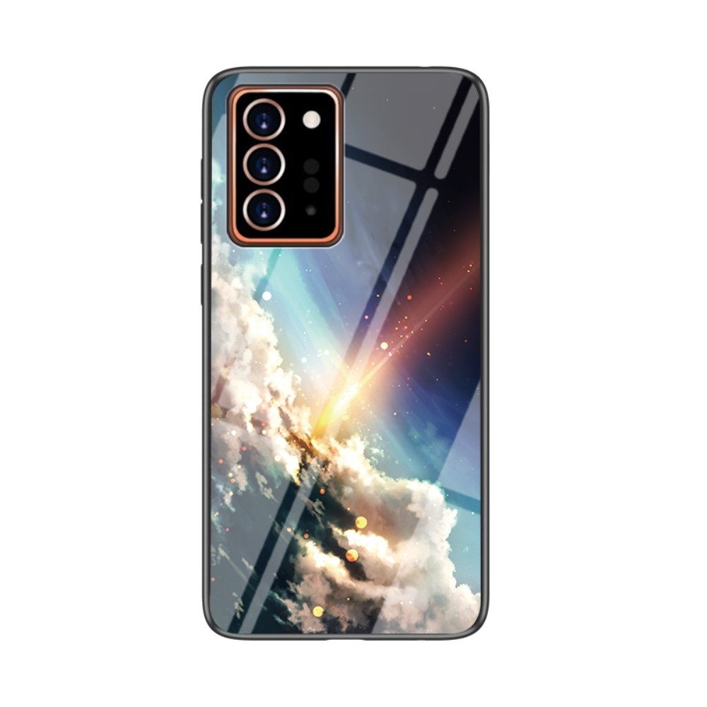 Samsung Galaxy Note 20 Ultra / Ultra 5G - SKY Hybrid cover med bagside af hærdet glas - Lys himmel