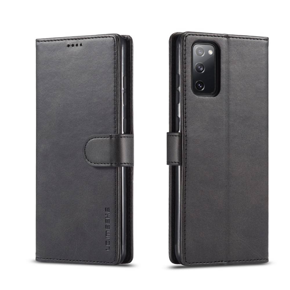 Samsung Galaxy S20 FE / S20 FE 5G - LC IMEEKE Classic læder cover / pung - Sort