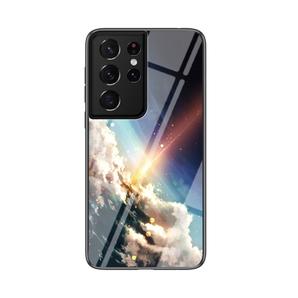 Samsung Galaxy S21 Ultra 5G - Hybrid cover med bagside af hærdet glas - Meteor