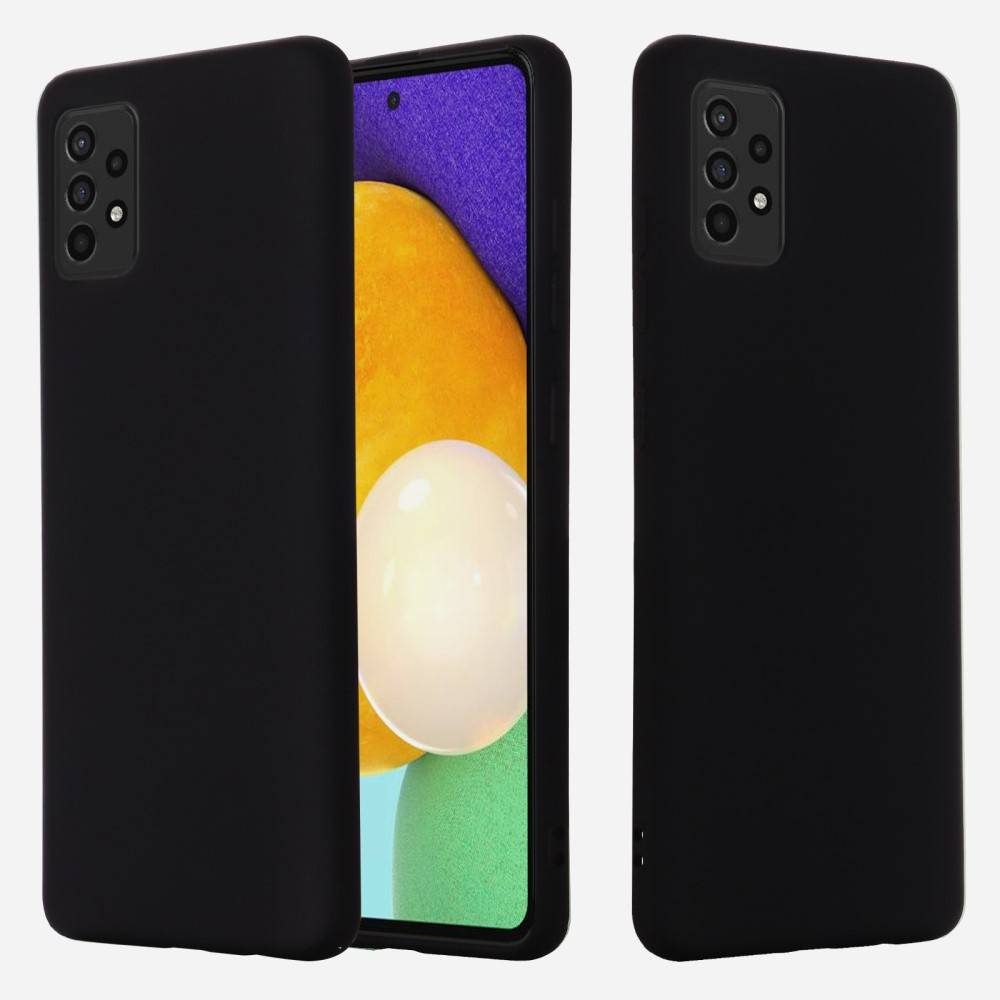Samsung Galaxy A52 4G/5G/ A52s 5G - Azmaro Tyndt Silikone cover - Sort