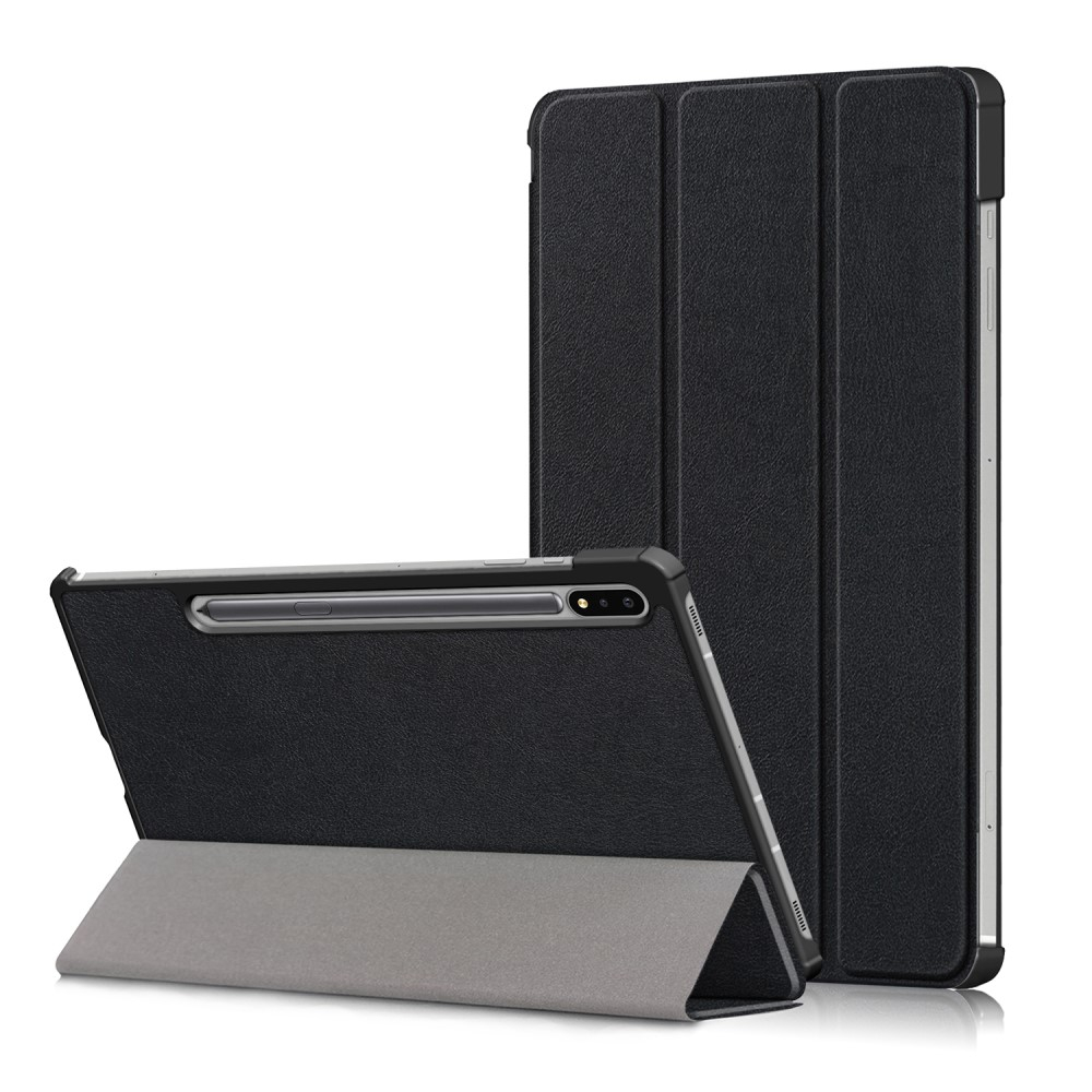 Samsung Galaxy Tab S8 Plus / Tab S8 Plus 5G / Tab S7 Plus / Tab S7 FE - Tri-Fold læder cover - Sort