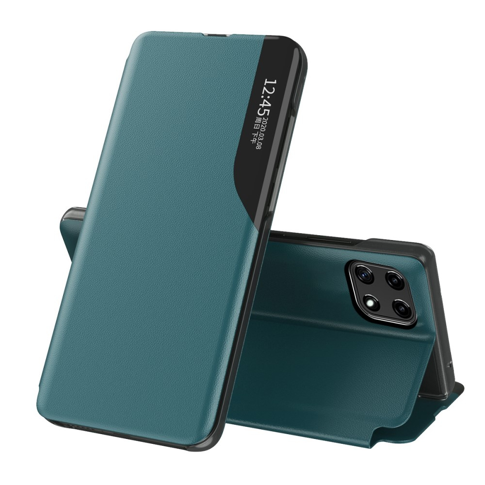 Samsung Galaxy A22 5G - Læder View Window cover - Grøn