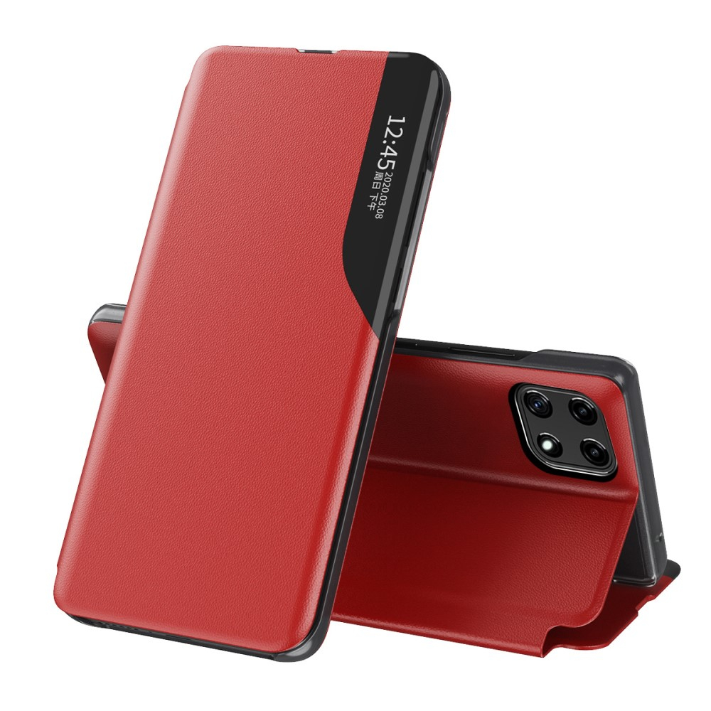 Samsung Galaxy A22 5G - Læder View Window cover - Rød