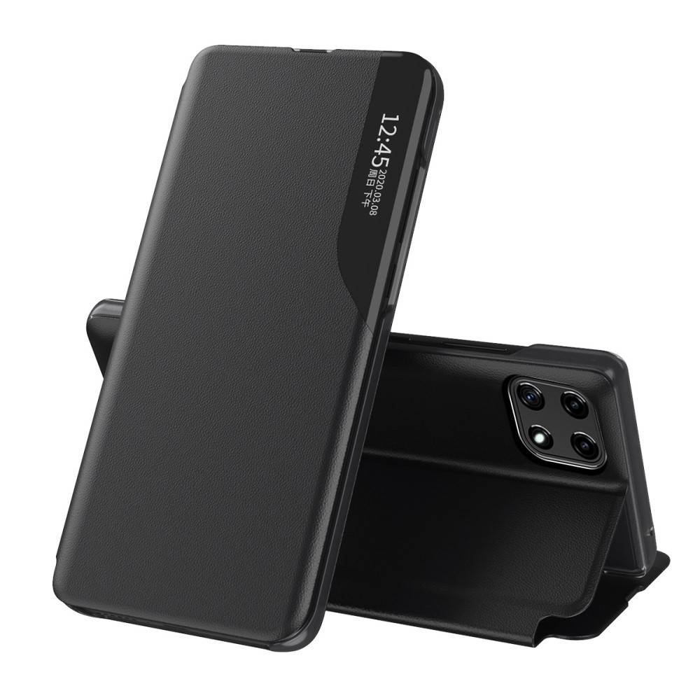 Samsung Galaxy A22 5G - Læder View Window cover - Sort