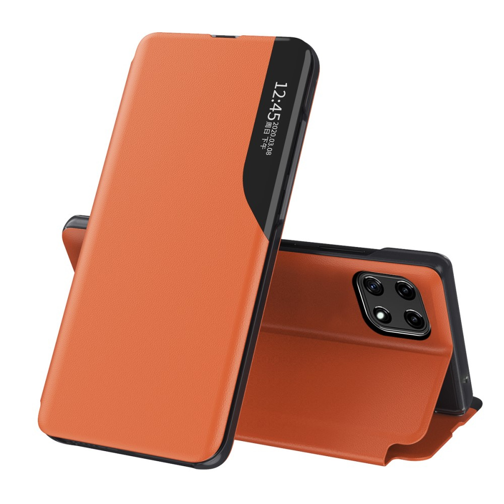 Samsung Galaxy A22 5G - Læder View Window cover - Brun