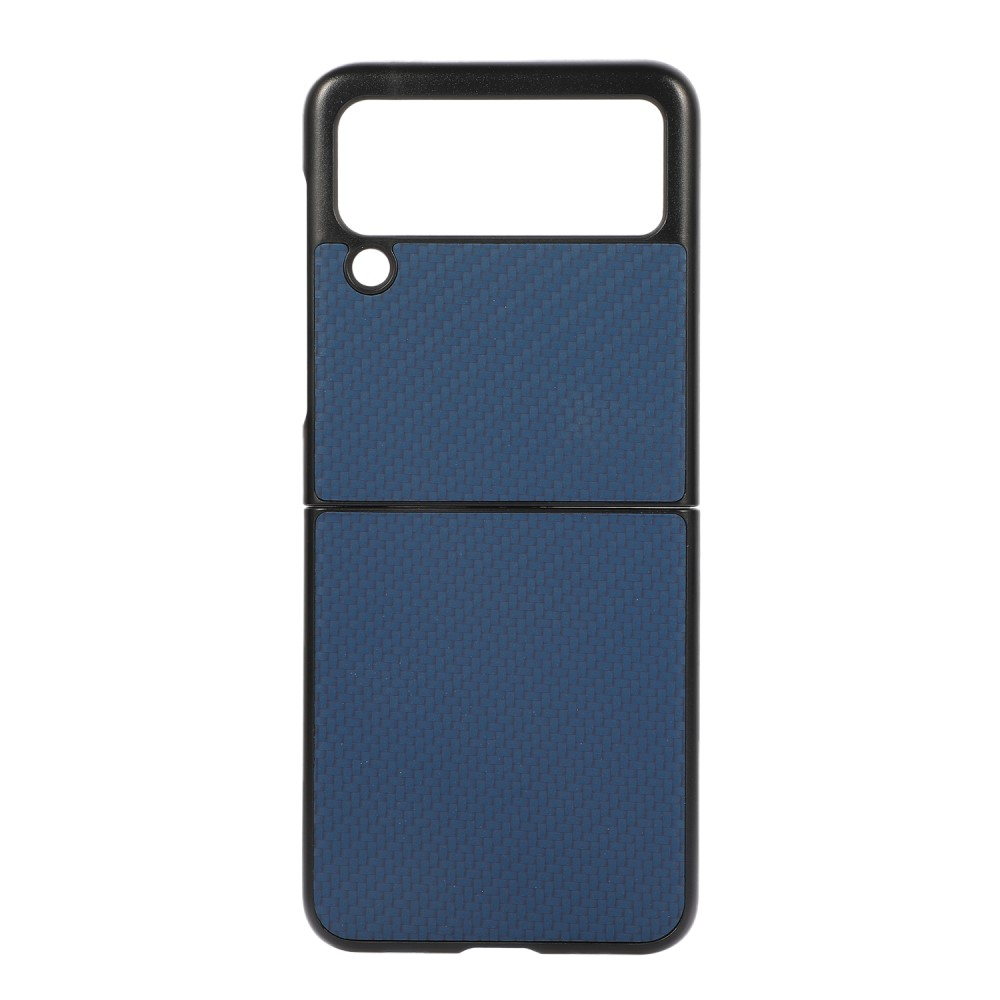 Samsung Galaxy Z Flip 3 - Slim Hybrid cover - Børstet Design - Blå