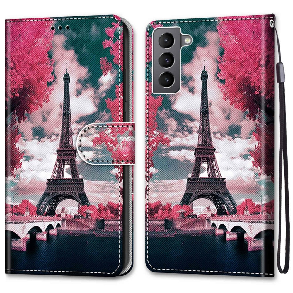Samsung Galaxy S22 5G - Læder cover / pung - Printet design - Eiffeltårnet