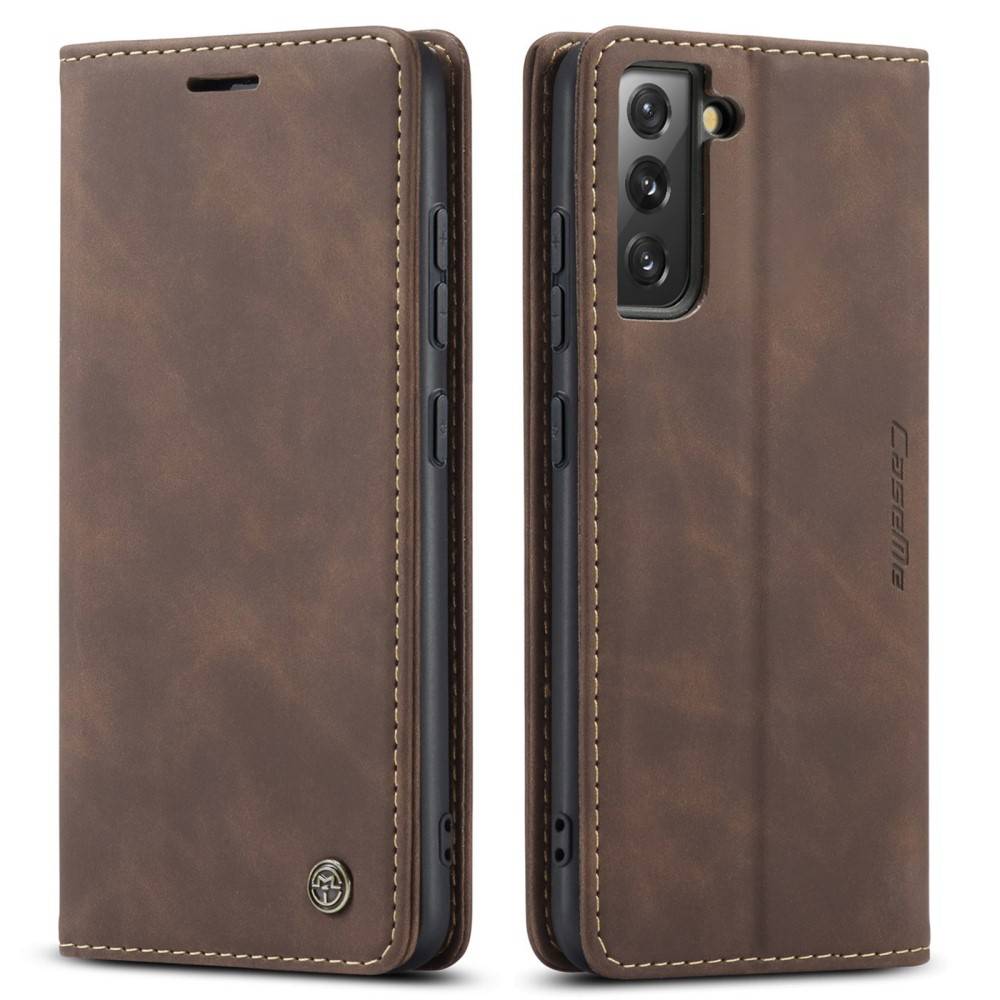 Samsung Galaxy S22 5G - CASEME flip læder cover - Kaffe