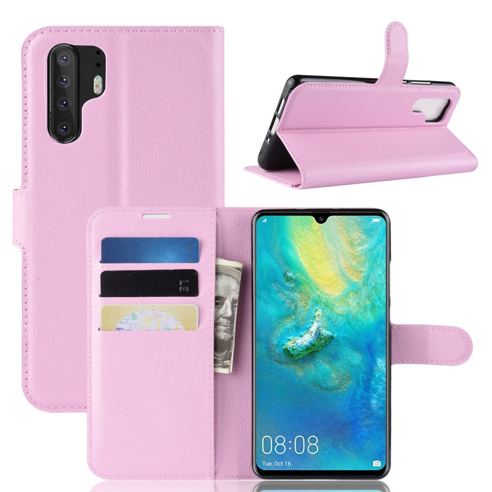 Huawei P30 Pro - Læder cover/taske - Pink