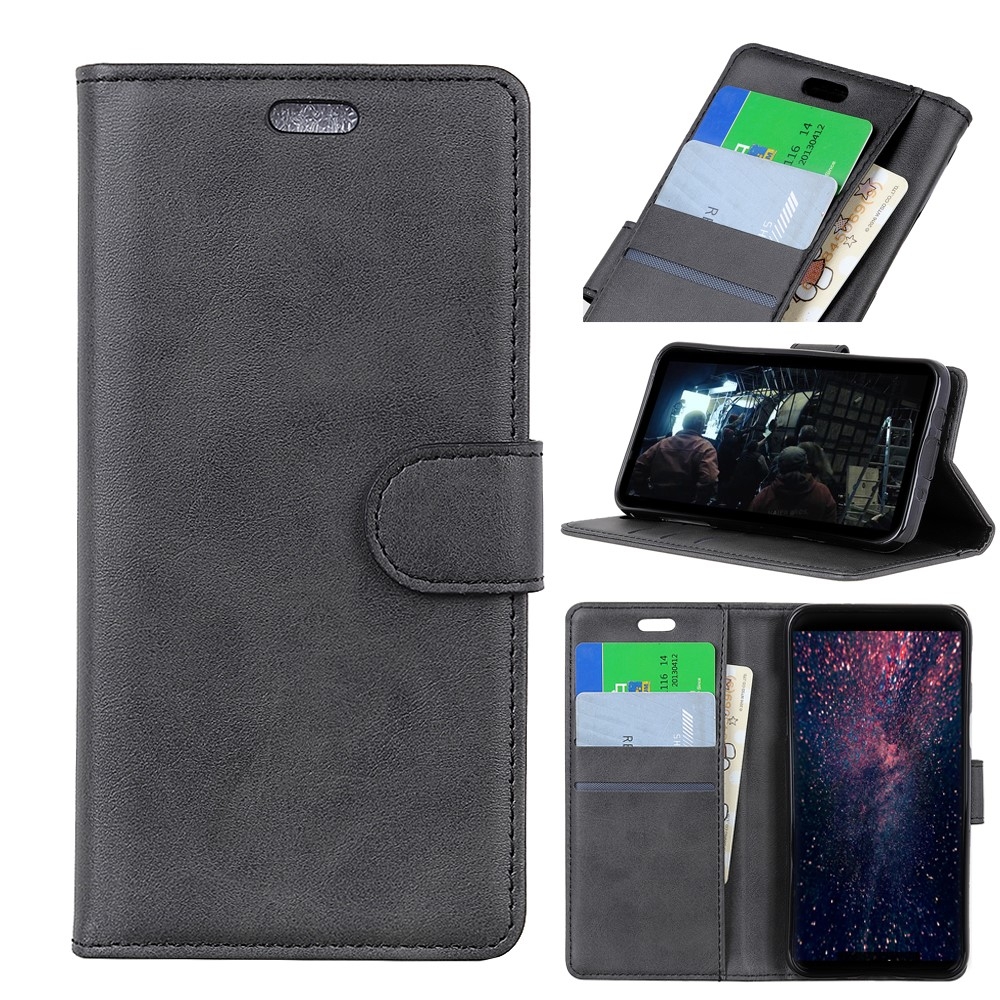 Huawei P30 Lite - Læder cover/pung - Sort