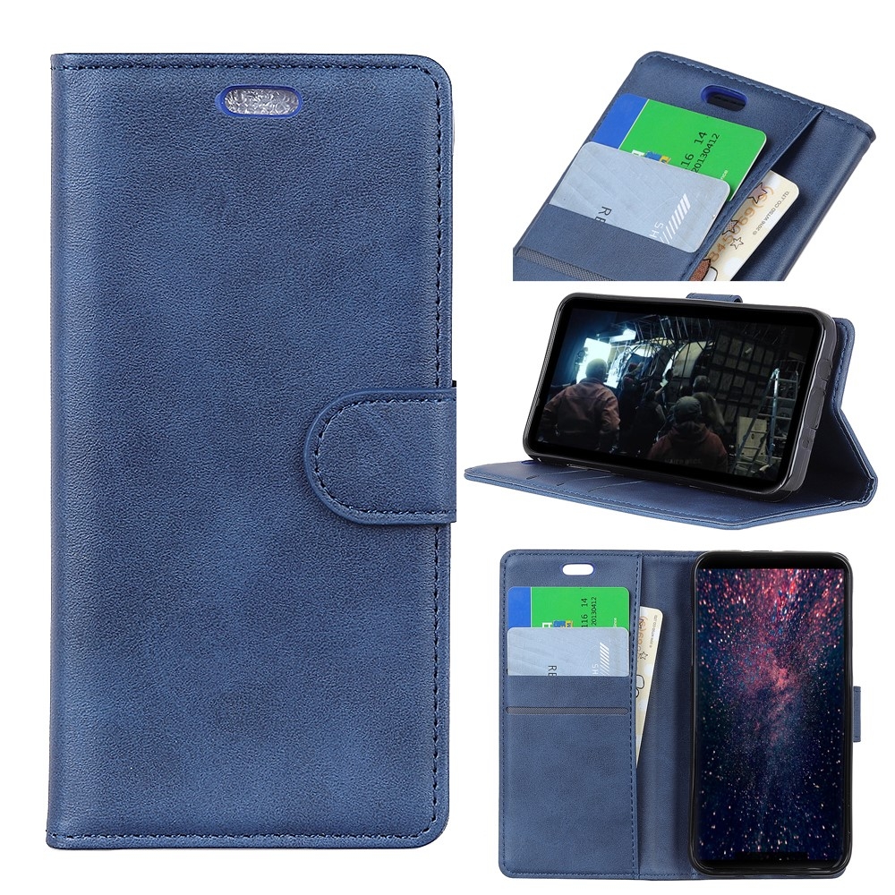 Huawei P30 Lite - Læder cover/pung - Blå