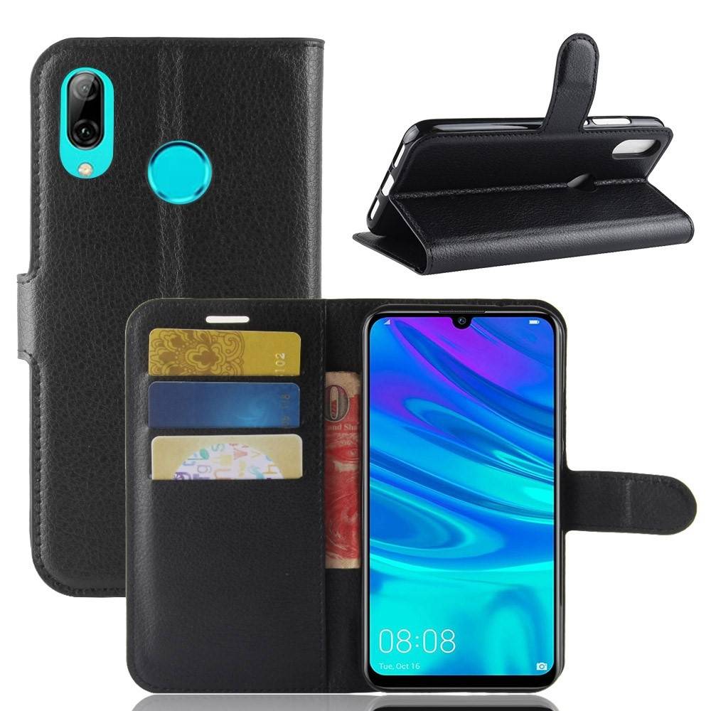 Huawei P30 Lite - Læder cover / pung - Sort