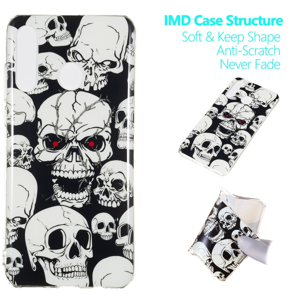 Huawei P30 Lite / P30 Lite New Edition - Selvlysende gummi cover med print - Cool Skulls