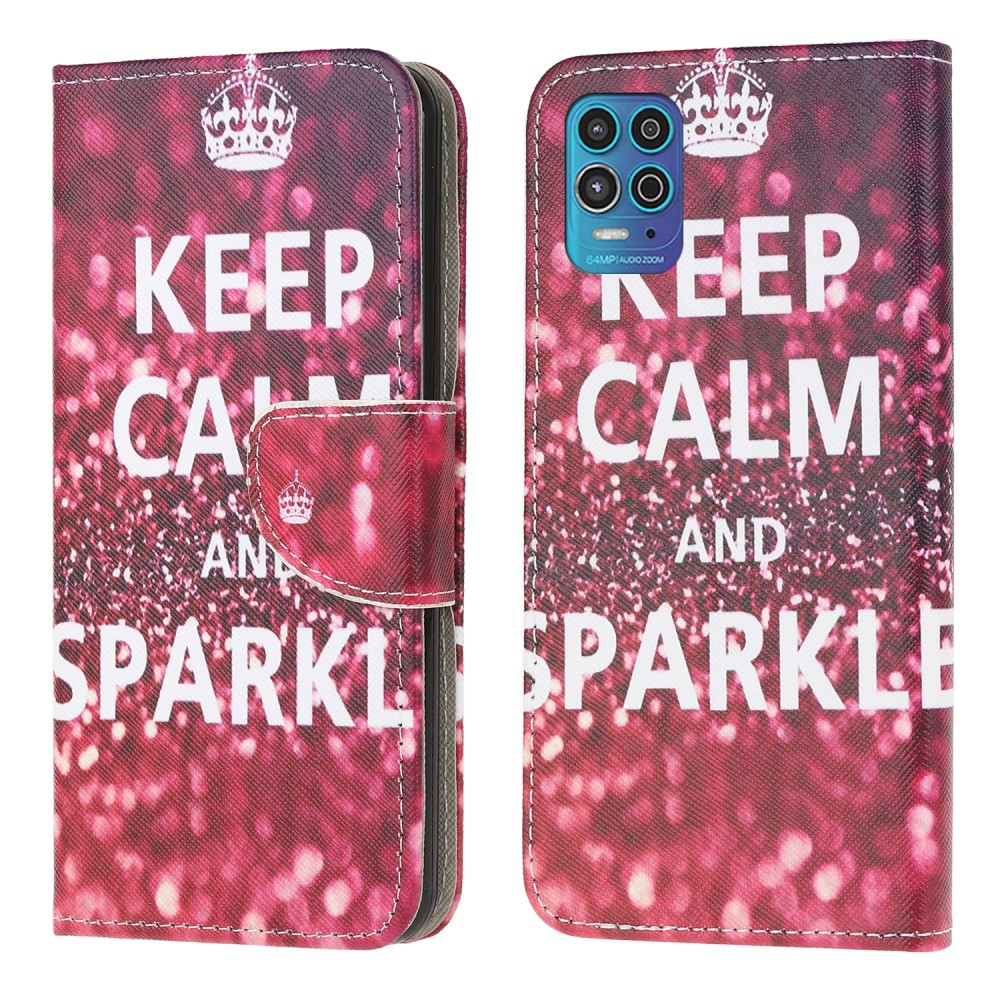 Motorola G100 - Læder cover/ pung - Printet Design - Slogan