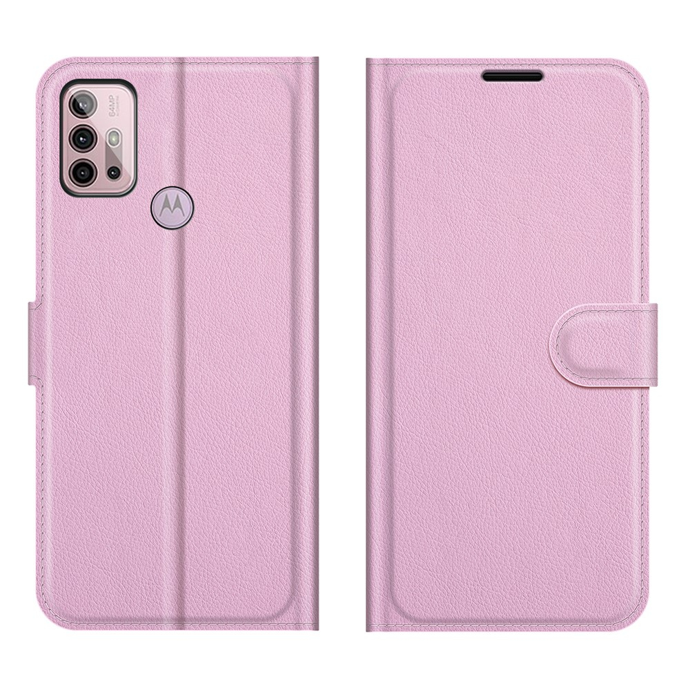 Motorola G30/G20/G10 - Læder cover / pung - Pink