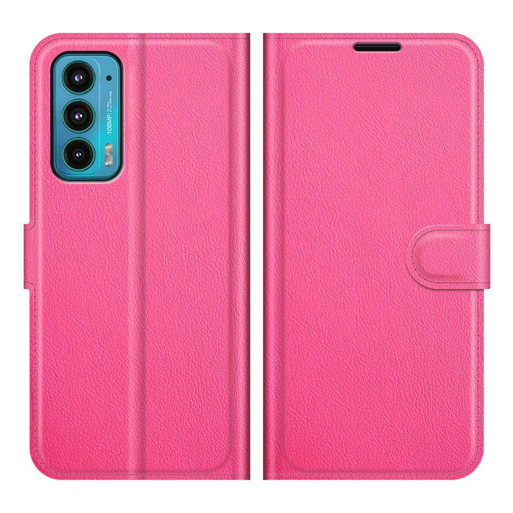 Motorola Edge 20 - Læder cover / pung - Rosa