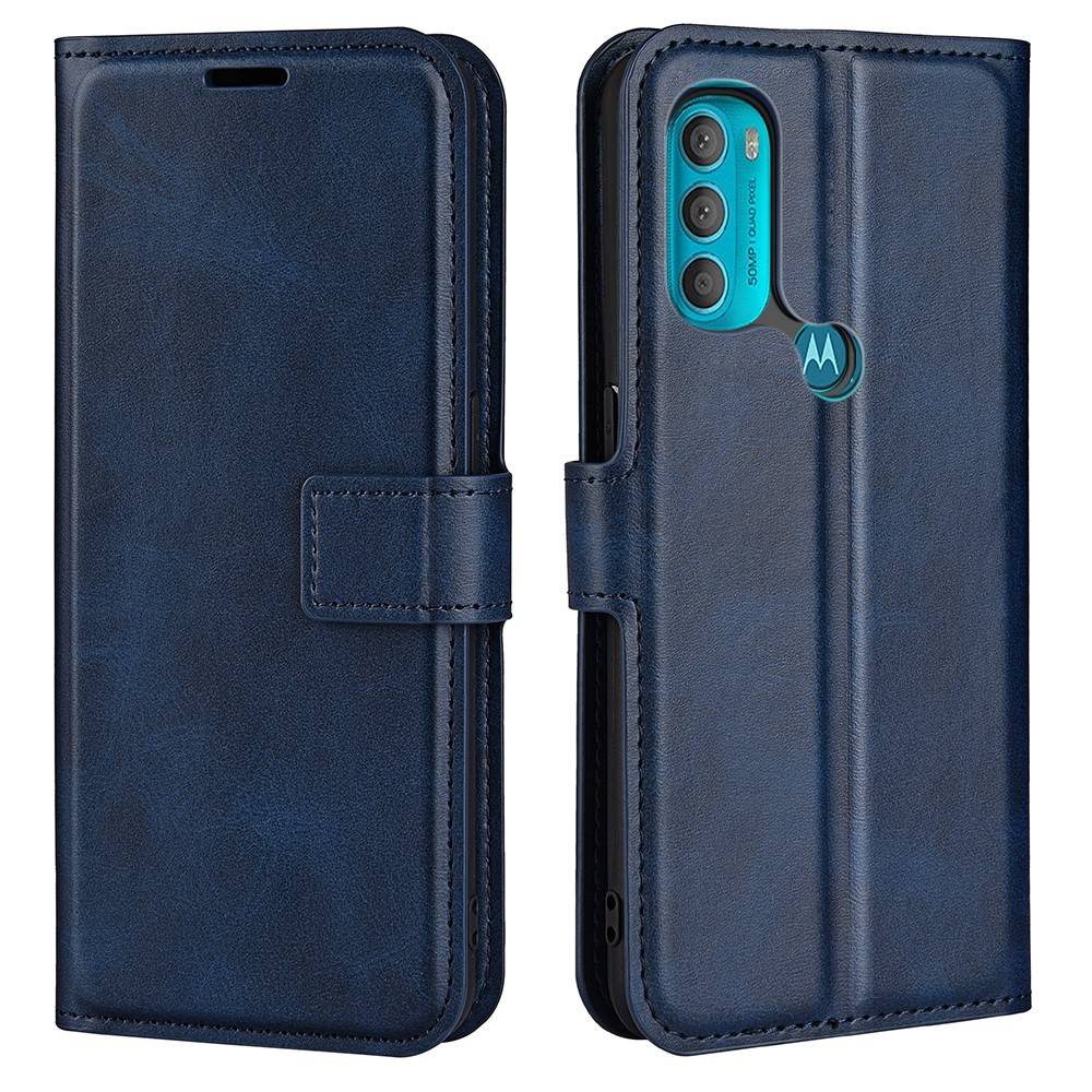 Motorola Moto G71 5G - Læder cover / pung - Blå