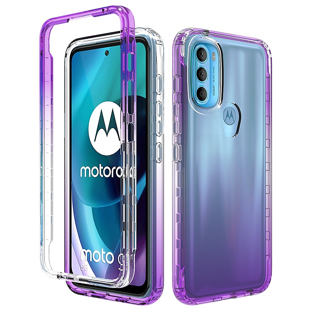 Motorola G71 5G - Gradient Hybrid cover - Lilla