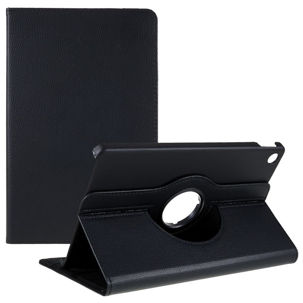 Lenovo Tab M10 Plus (Gen 3) - Læder cover 360 grader roterbar - Sort