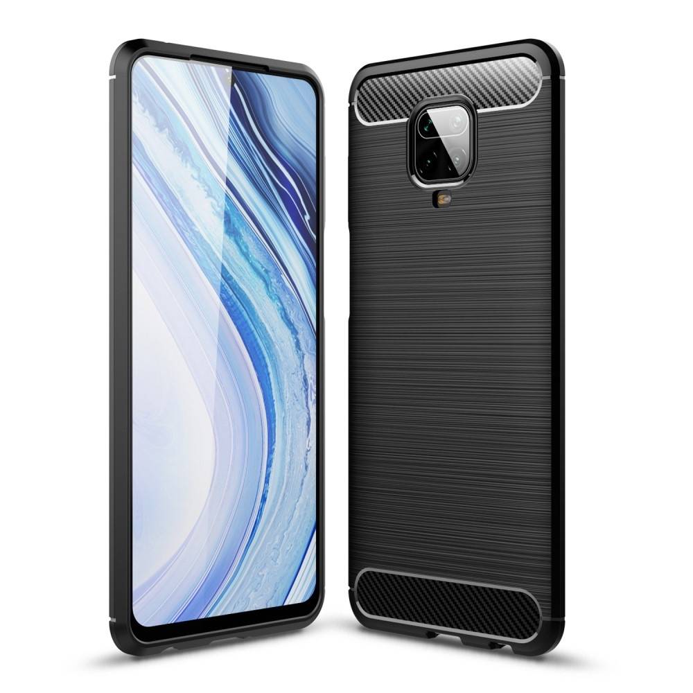 Xiaomi Redmi Note 9 Pro Max/9 pro/9S - Gummi cover i Børstet Design - Sort