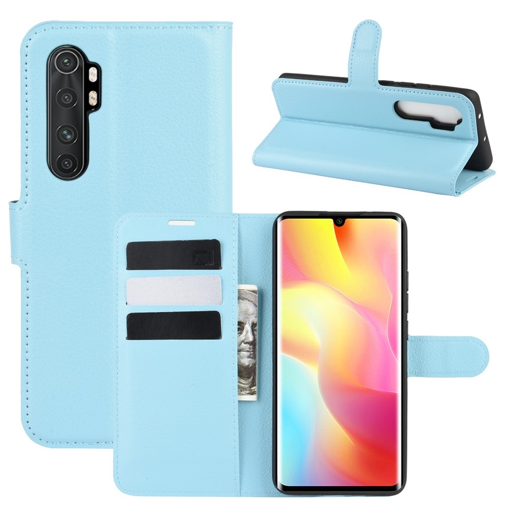 Xiaomi Mi Note 10 Lite - Læder cover / pung - Lyseblå